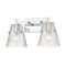 Z-Lite Analia Vanity, 2-Light, 16.5 In.W x 7.5 In.L x 9.25 In.H, Chrome/Clear Ribbed 1101-2V-CH - alternate 5
